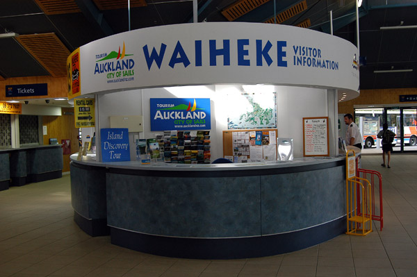 Waiheke Island Visitor's Information in the ferry terminal