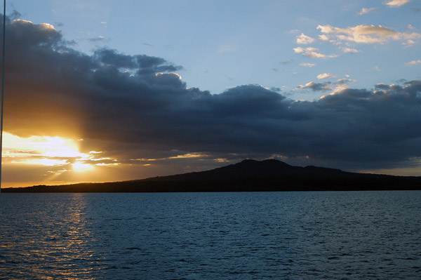 Rangitoto Island at sunset