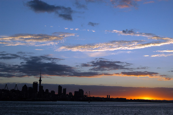 Sunset, Auckland Harbour