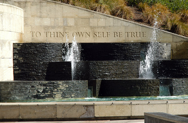 Fountain, To Thine Own Self Be True, Courthouse Lane, Auckland