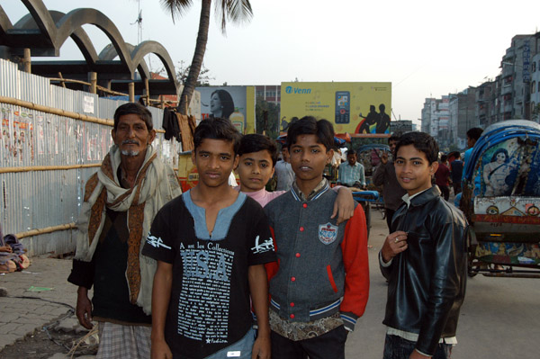 Kids hanging around outside the railway station, Dhaka