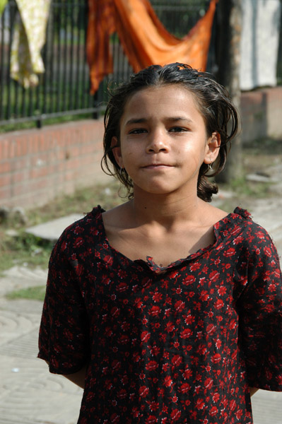 Girl in Dhaka near the Three Leaders' Mausoleum