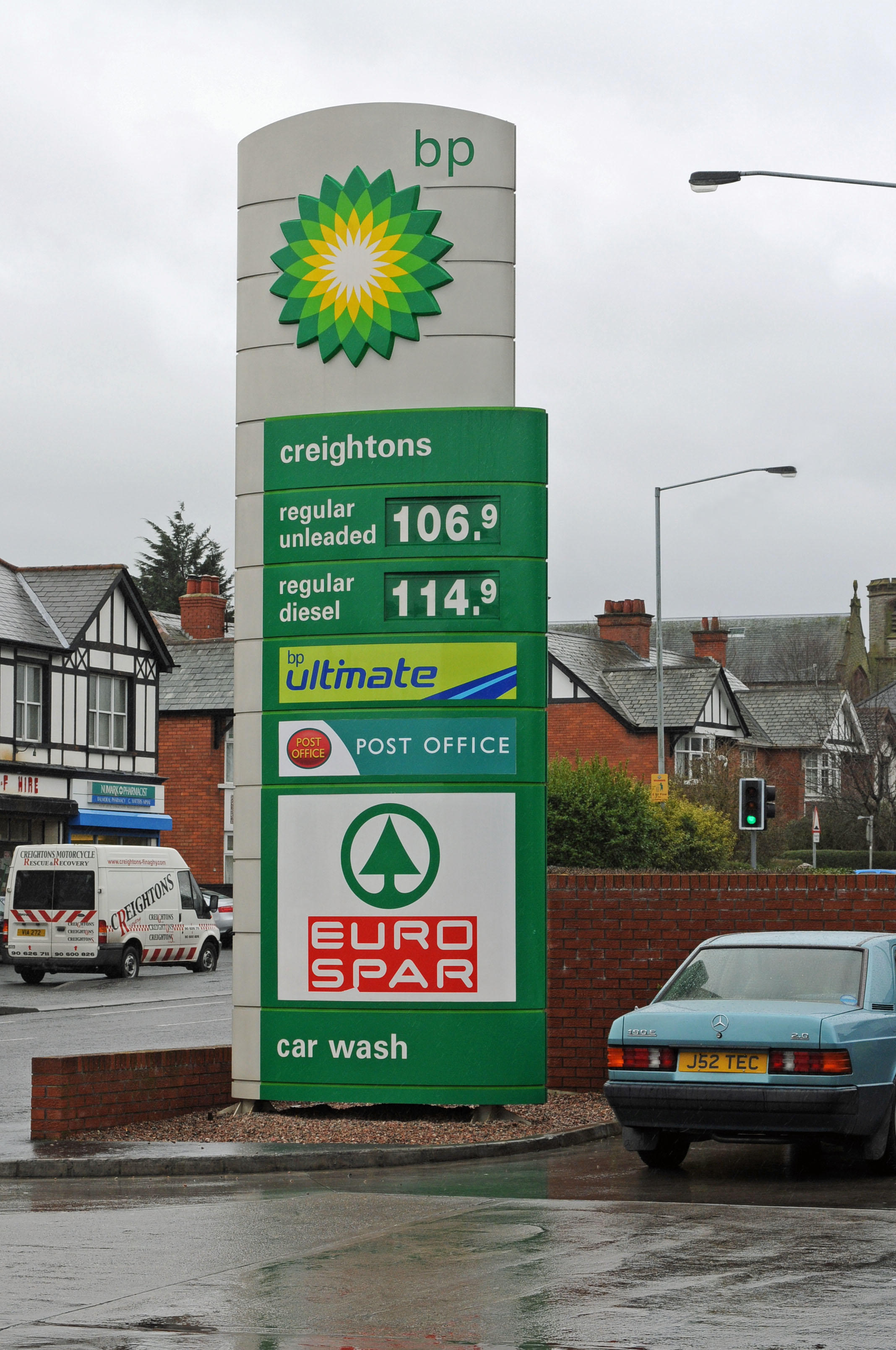 Price per liter in U.K. Pounds