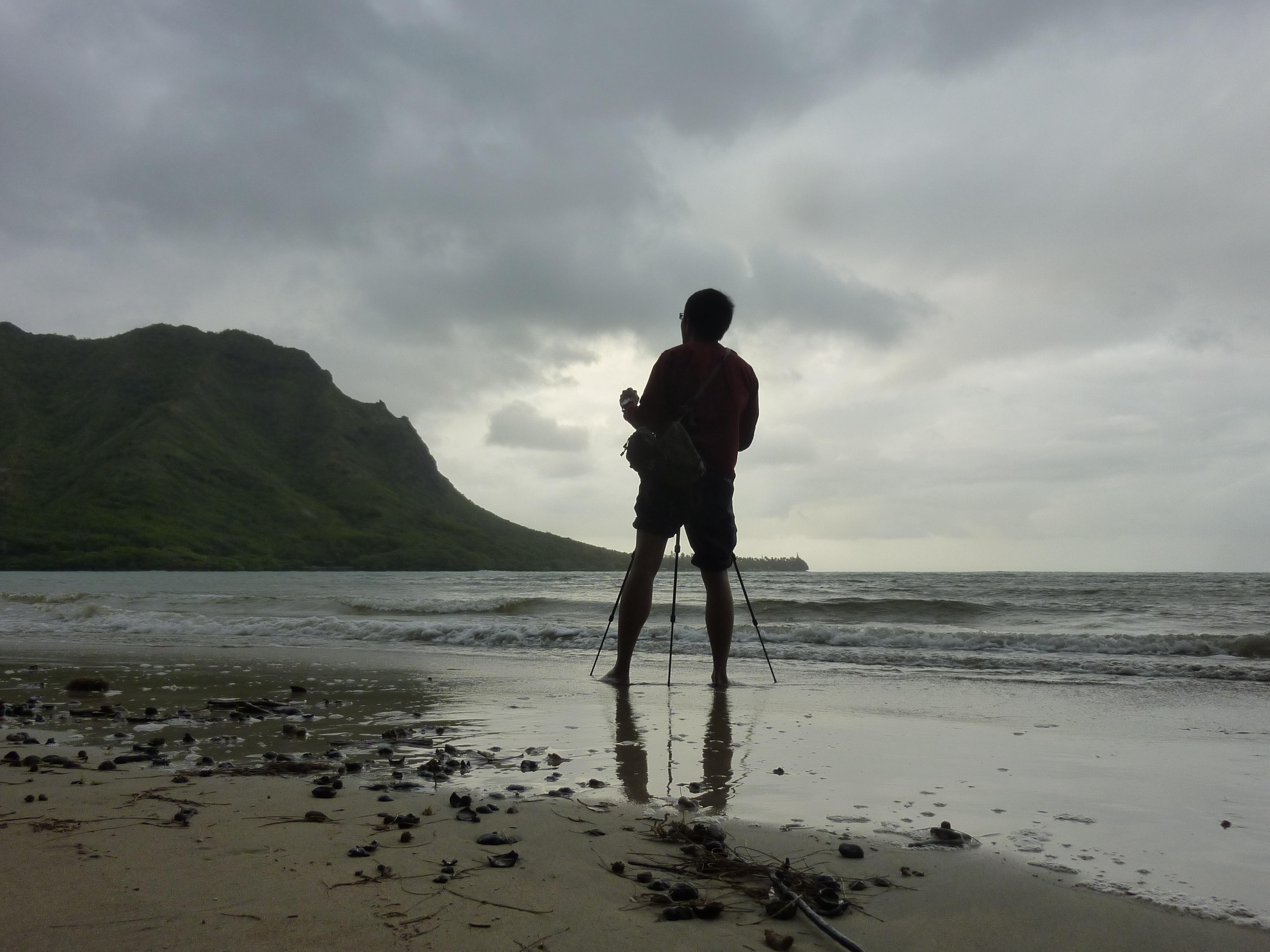 on Kahana beach