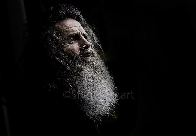 Bearded man on ferry