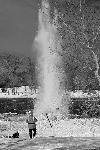 Ice blasting