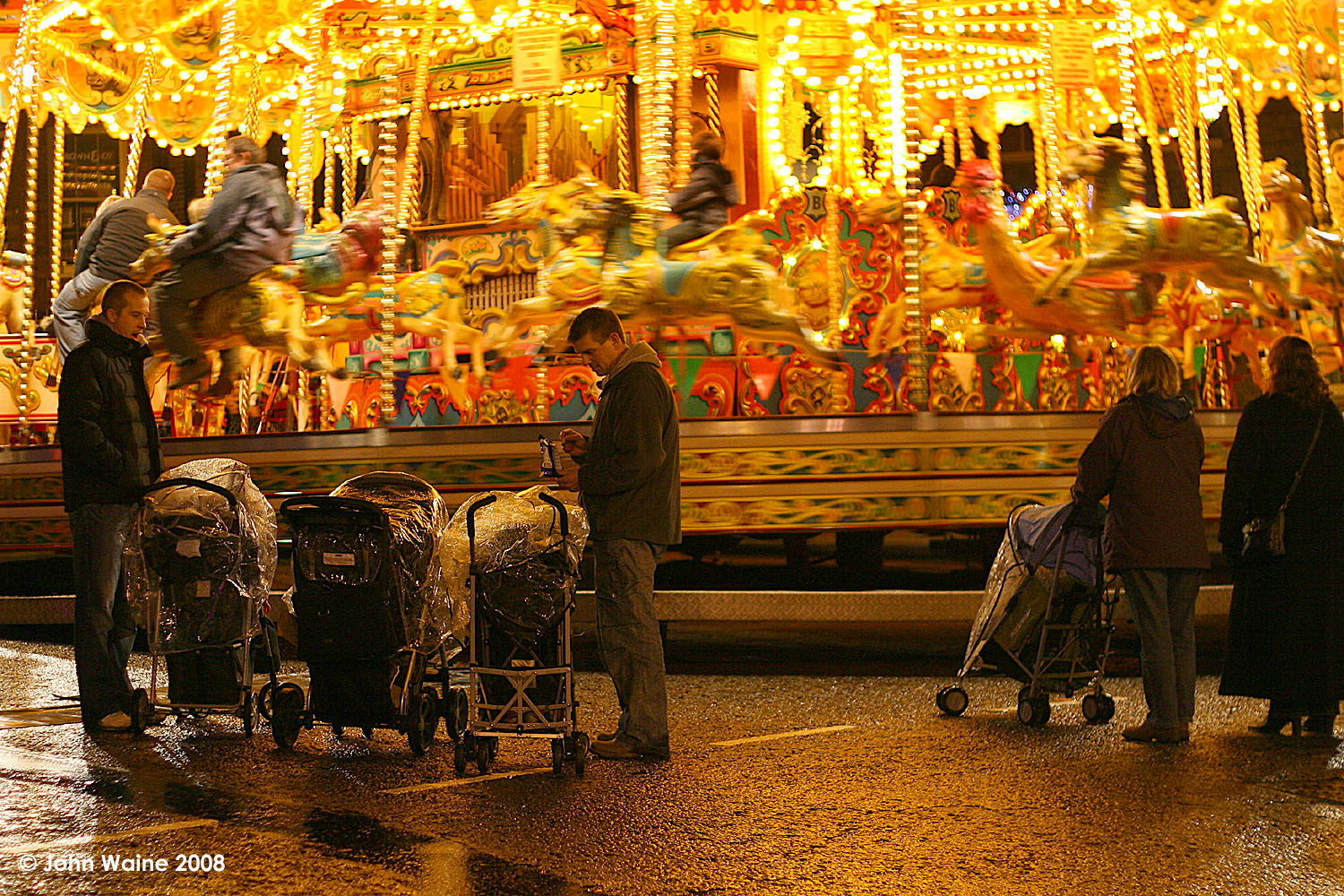 Fathers At The Merry Go Round