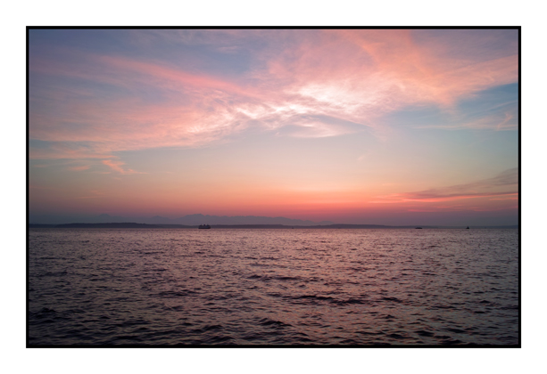 Sunset Elliott Bay Seattle