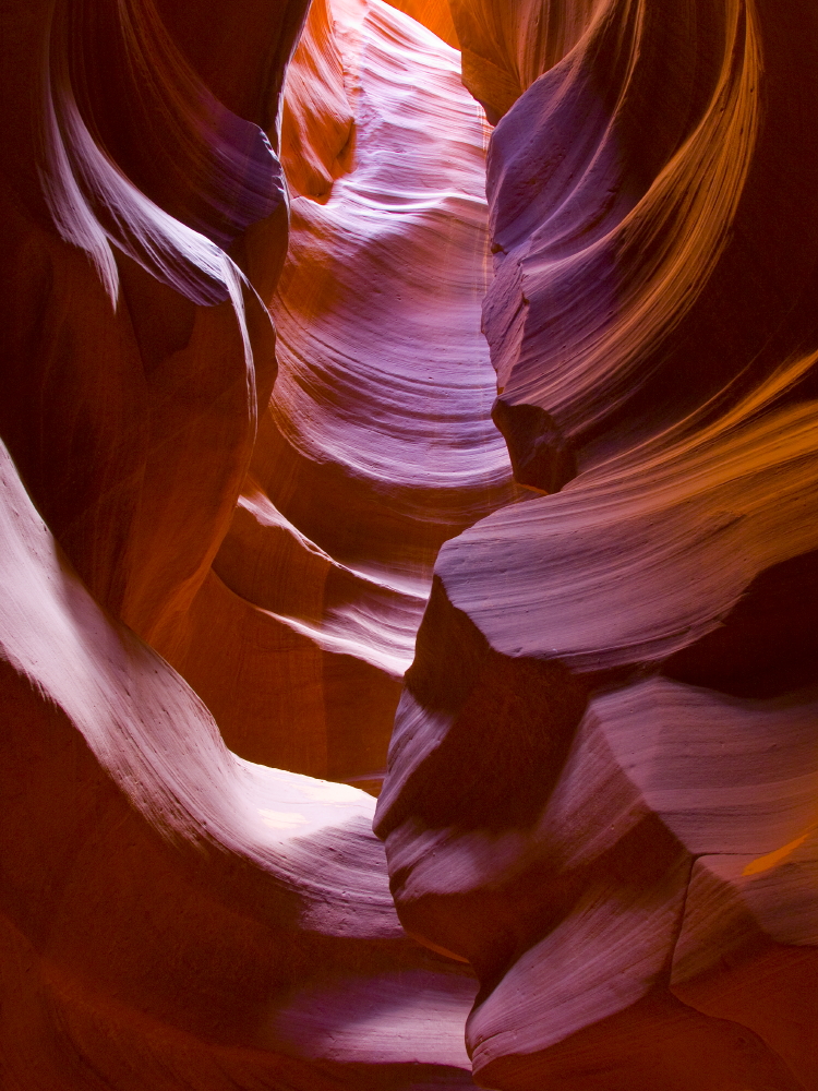 Upper Antelope Canyon - slot canyon - looking toward the top