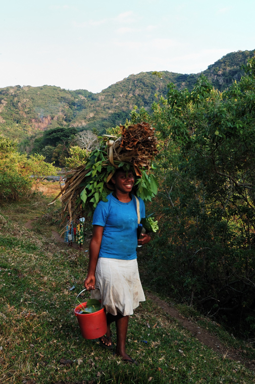 Late afternoon, returning from the garden - Dillons Bay, Eromango