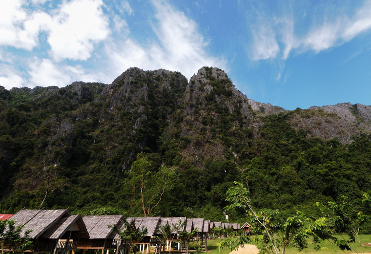 Karst cliffs, Vang Vien