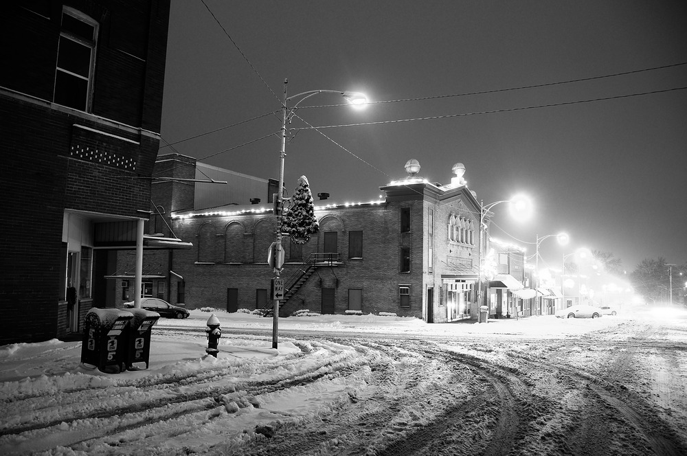 Winter Scene Downtown Albany