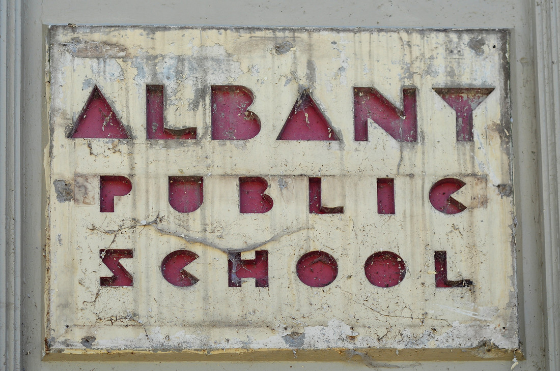 Elementary School Sign Circ. 1952