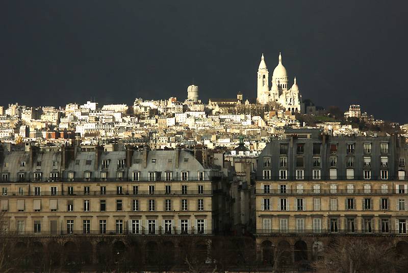 LA RUE  DE RIVOLI  AND MONTMARTRE BEFORE THE STORM