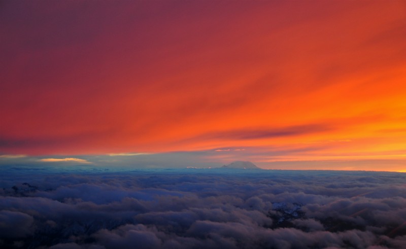 spectacular orange sky