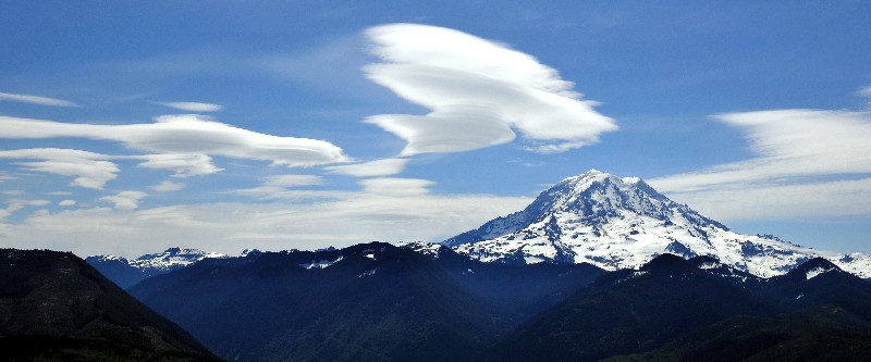 series of lenticular over Mt Rainier