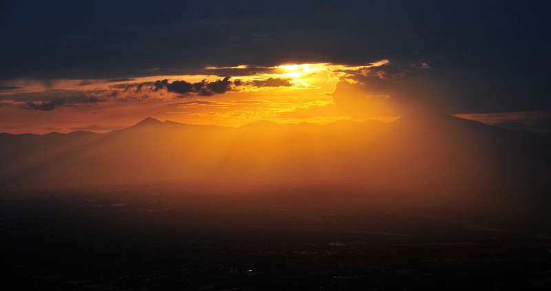 sunset over Redding California