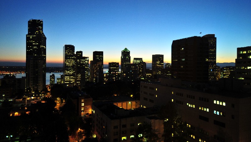 Fall sunset in Seattle