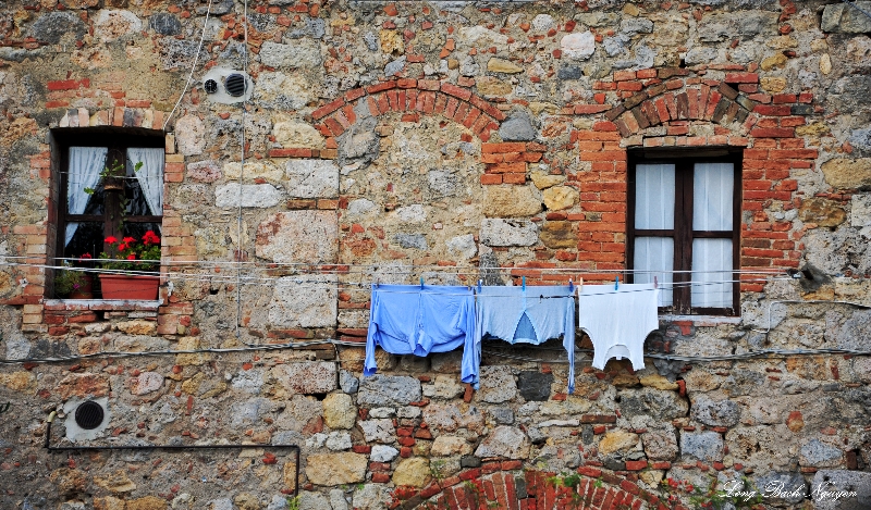 hanging the laundry