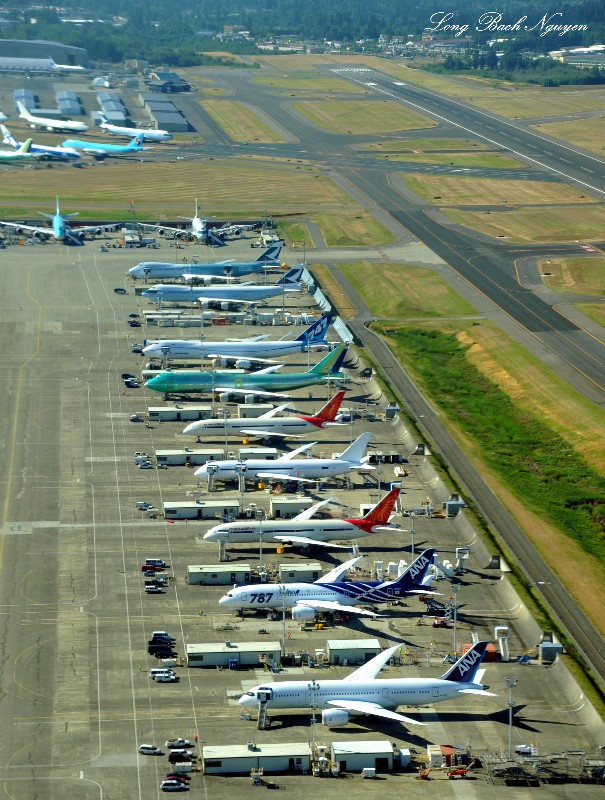 Brand New 787 and 747 Boeing Everett Ramp