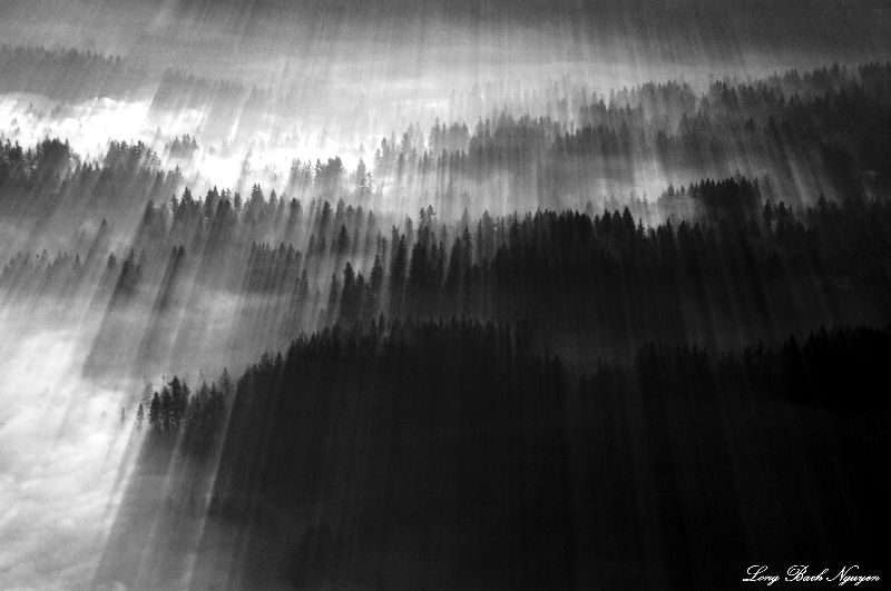 sunrays curtain, Issaquah Plateau, Washington