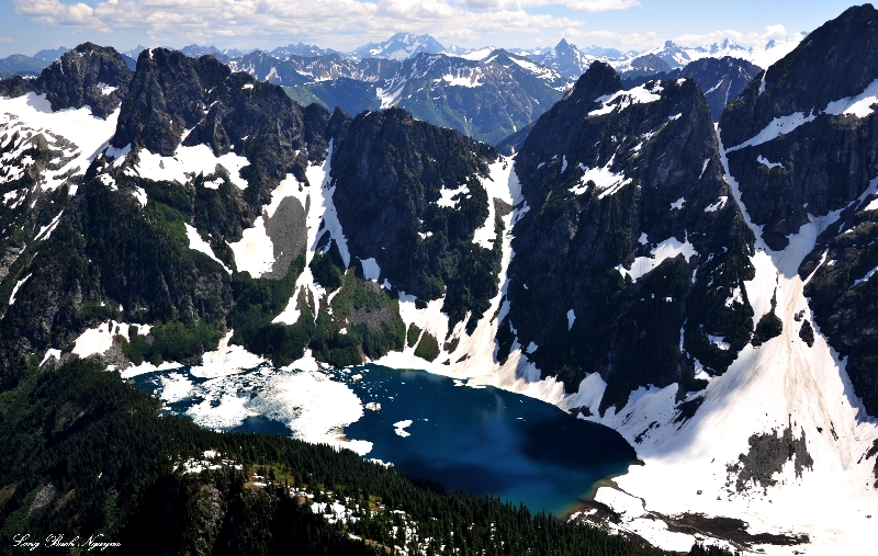 Hurry Up Peak, Trapper Mtn, Glory Mtn, Trapper Lake, North Cascade Mountains, Washington 