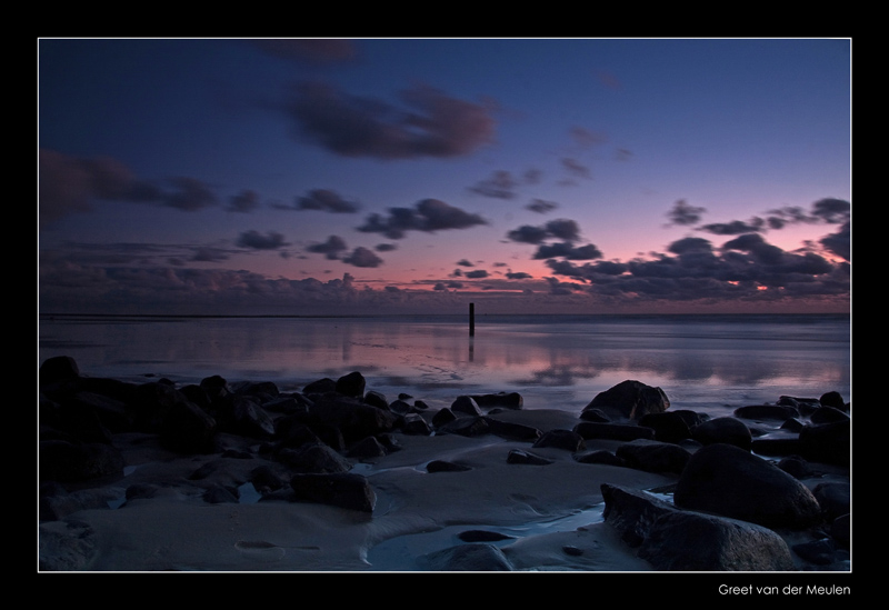 3855 Noordzee, after sunset