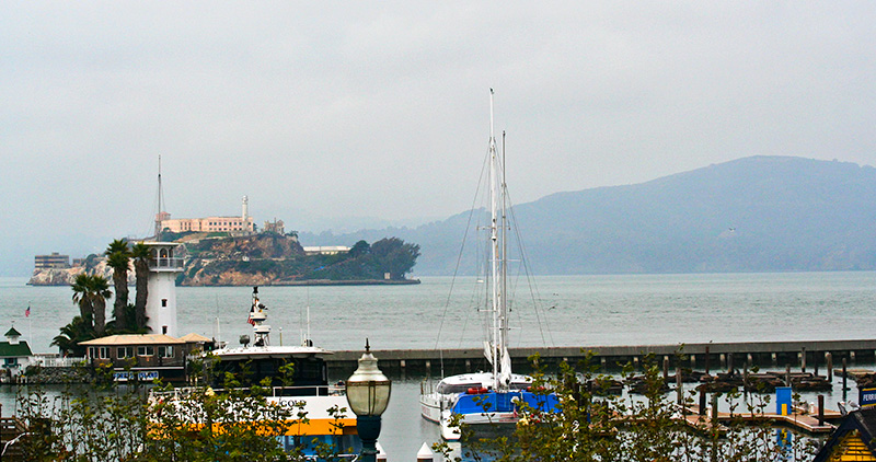 Photo of Alcatraz from Pier 39s Aquarium