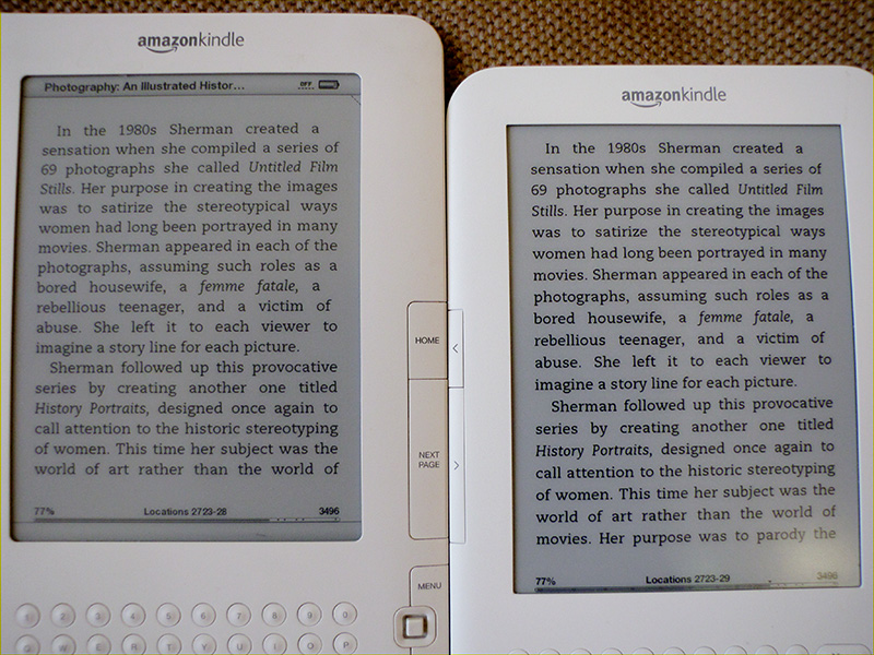 Kindle 2 and Kindle 3 - plain text only