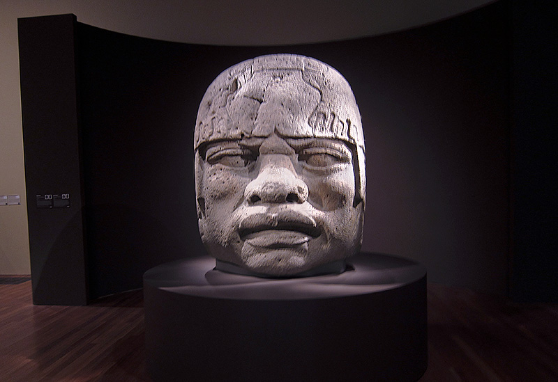 BLURRY.  A Colossal Head at the exhibit entrance - mImg 1938