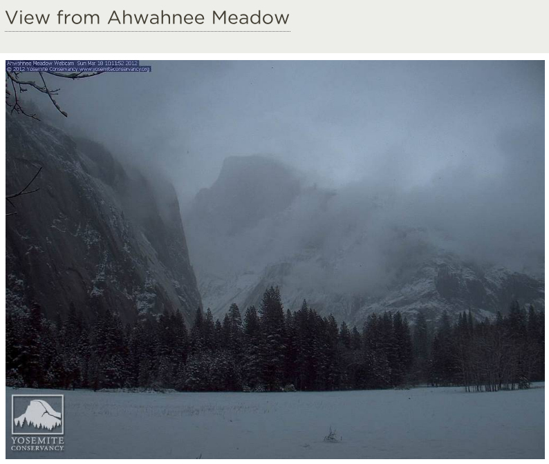WEBCAM - Ahwahnee Meadow 3 days later.