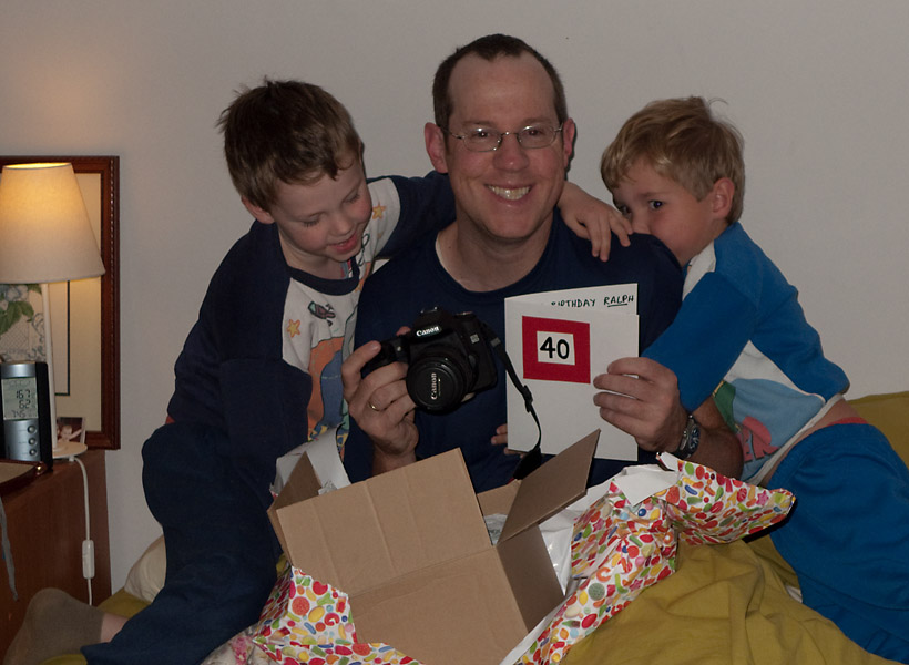 Ralph Opening his 40th Birthday Present