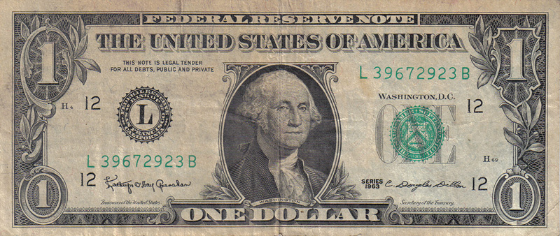 1963 Dollar Bill
