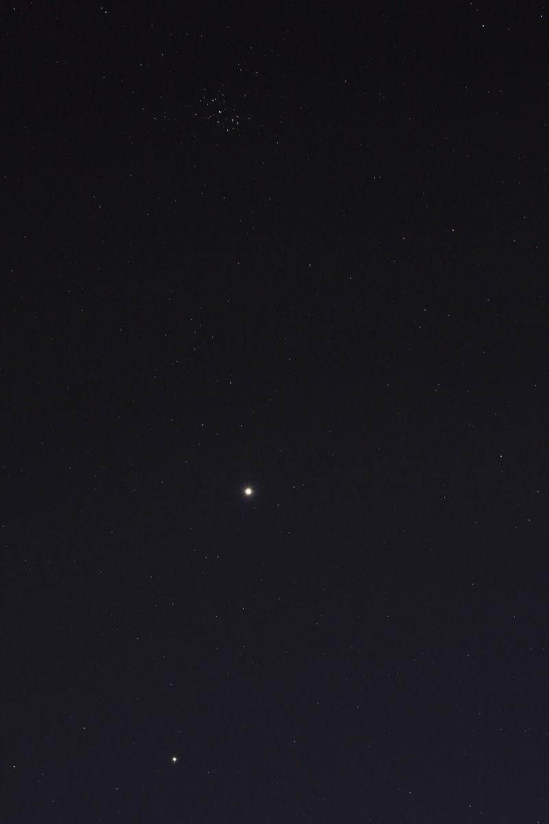 Venus/Jupiter/M45