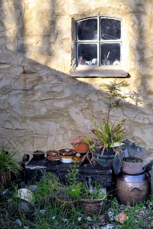 Pots under the window