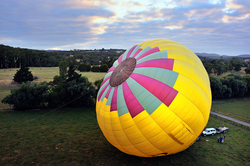 Hot air filling