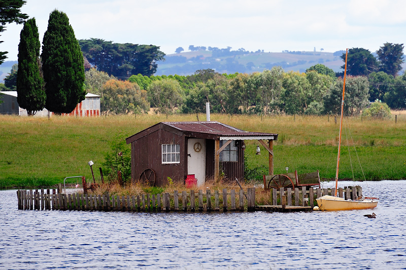 Shack in the lake