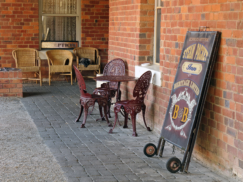 Hotel courtyard