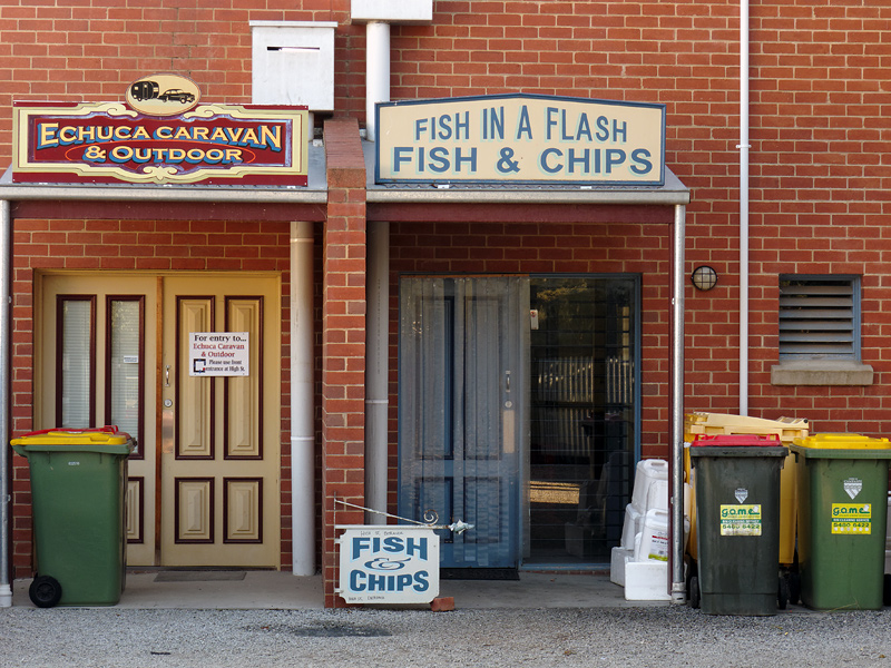 Back of shops