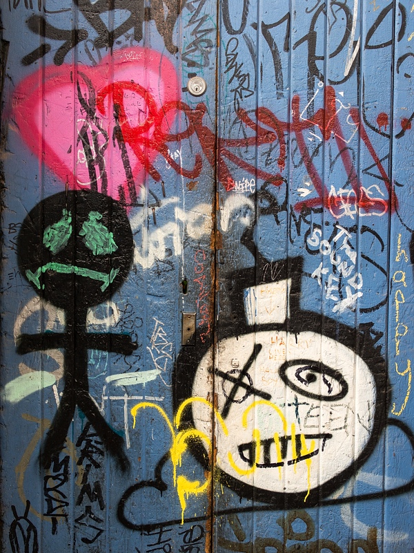 Graffiti on door