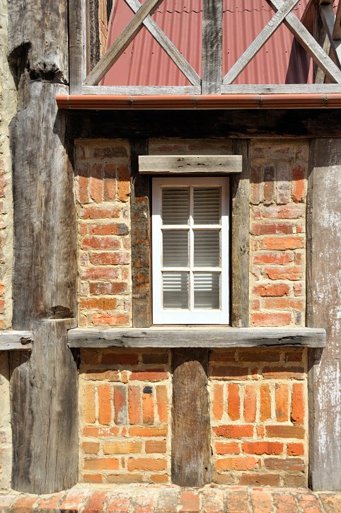 White framed window