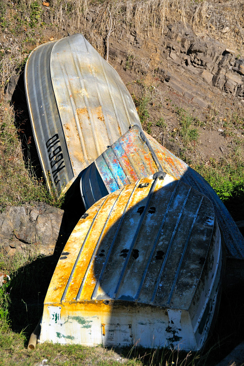 Hulls on the beach