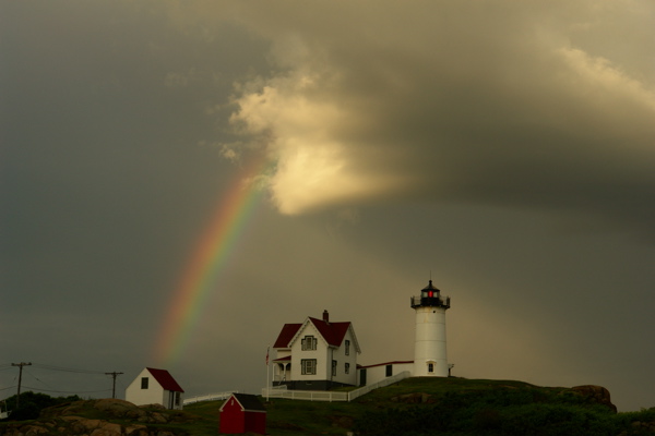 2263.8954. dedicated to Lois A Rainbow Hunter... THE NUBBLE, nubble lighthouse, york, maine, i left, then saw a white cloud