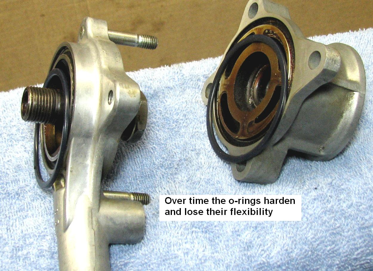 Oil filter bracket o-rings
