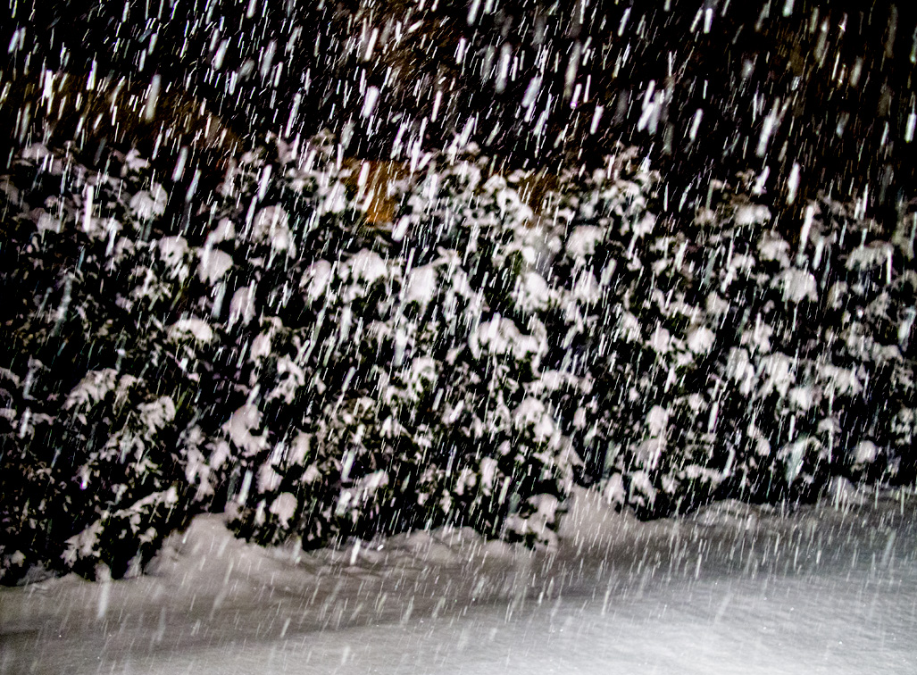 the snow is snowing