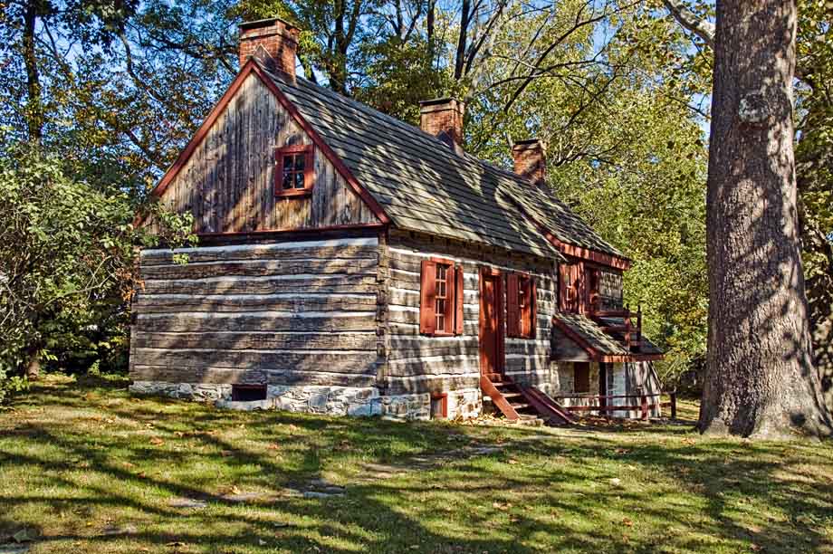 Log house,  1750