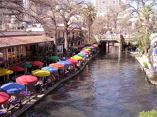 Riverwalk Umbrellas- San Antonio 2004