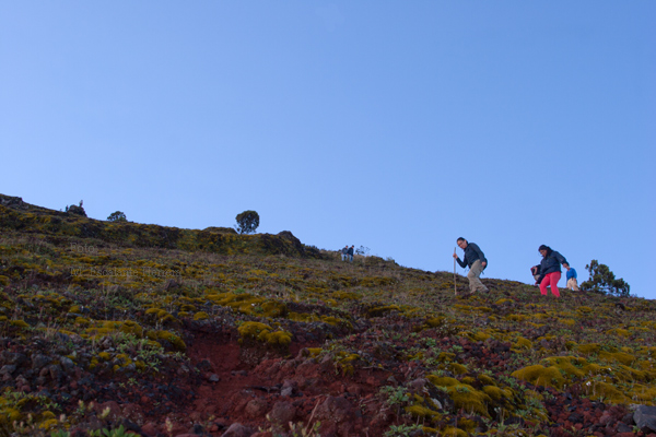 El Terreno es Empinado en la Cumbre