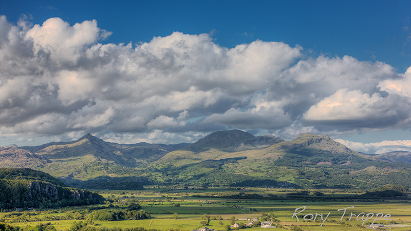 Moelwyn range and Cnicht.