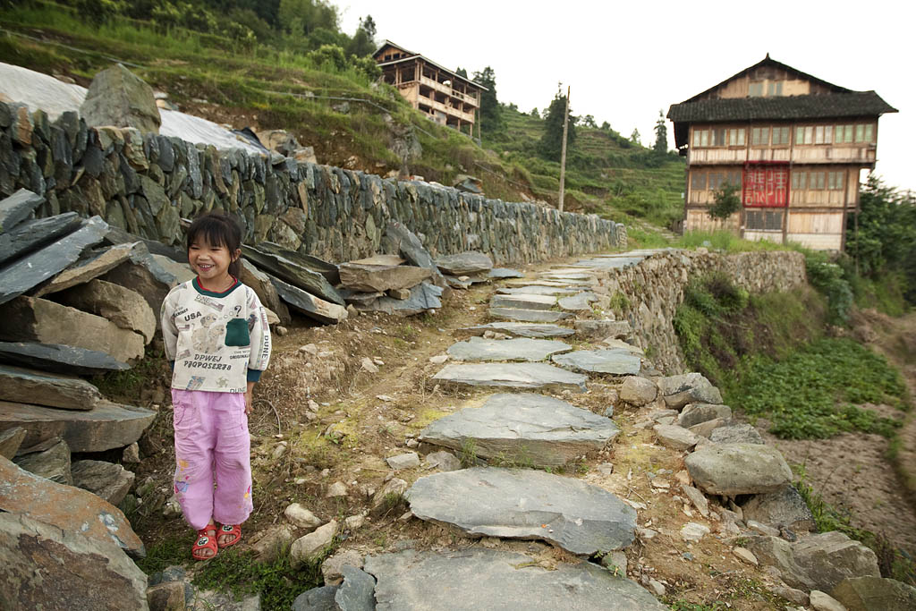 Village girl, Ping An, China